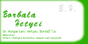 borbala hetyei business card